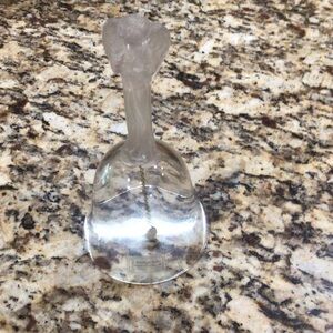 Elegant Glass Bell with Floral Handle